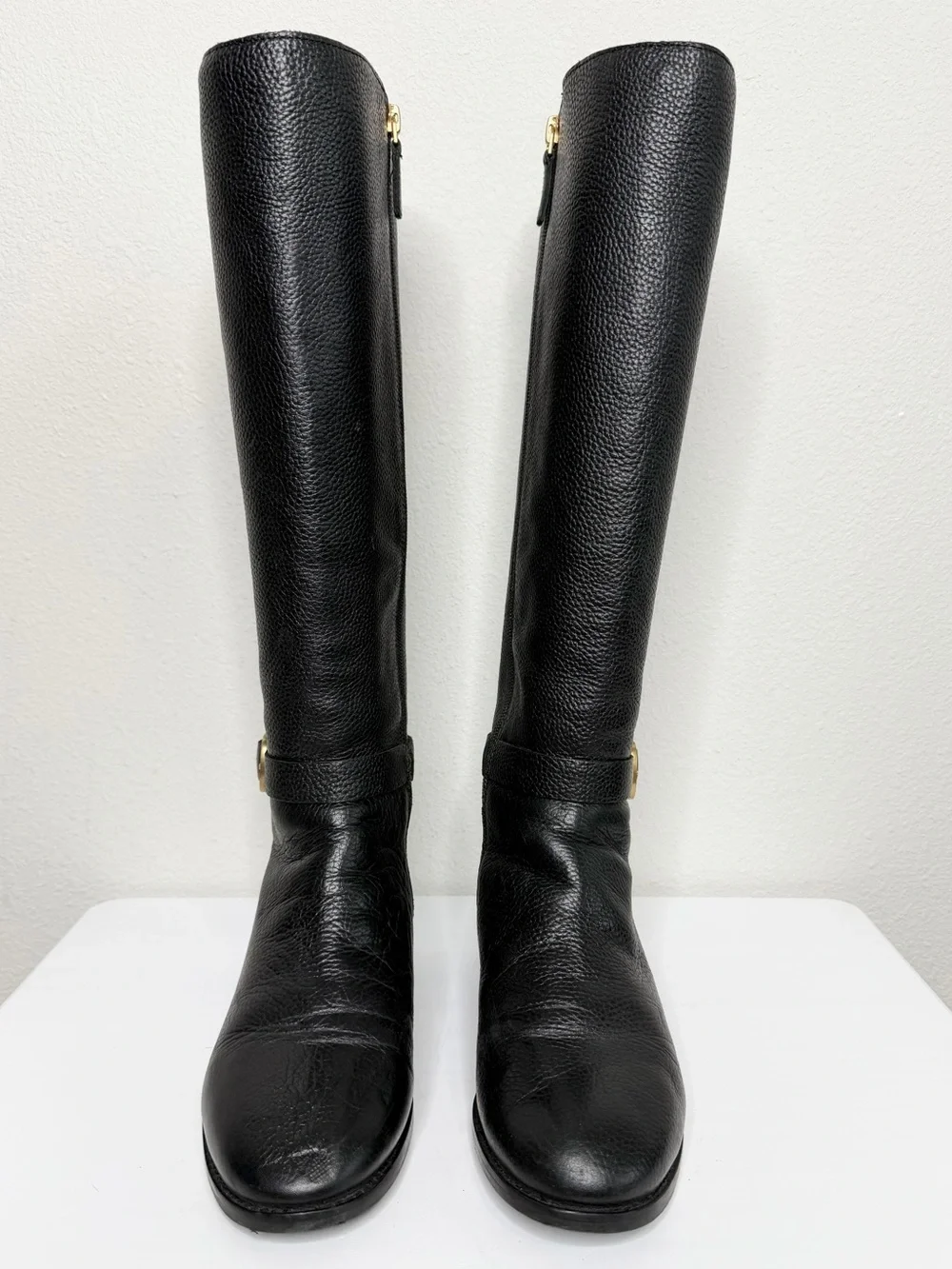 Tory Burch Brooke Classic Black Knee High Leather Riding Boots Size 6